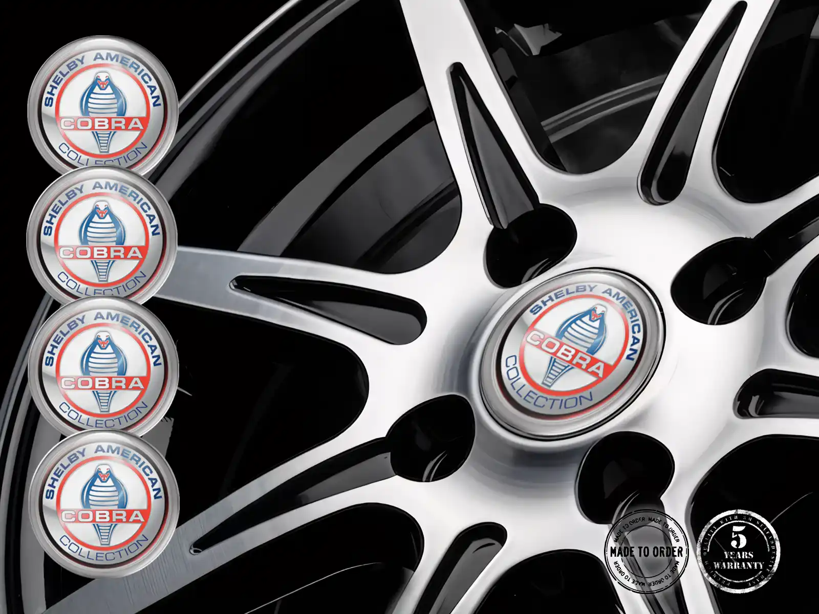 Shelby Aufkleber auf Felgen Individuelle Epoxy-Ausgabe